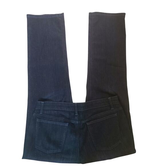 Eileen Fisher Black Organic Cotton Stretch Boot Cut 5 Pocket Jeans 12P - Picture 7 of 9